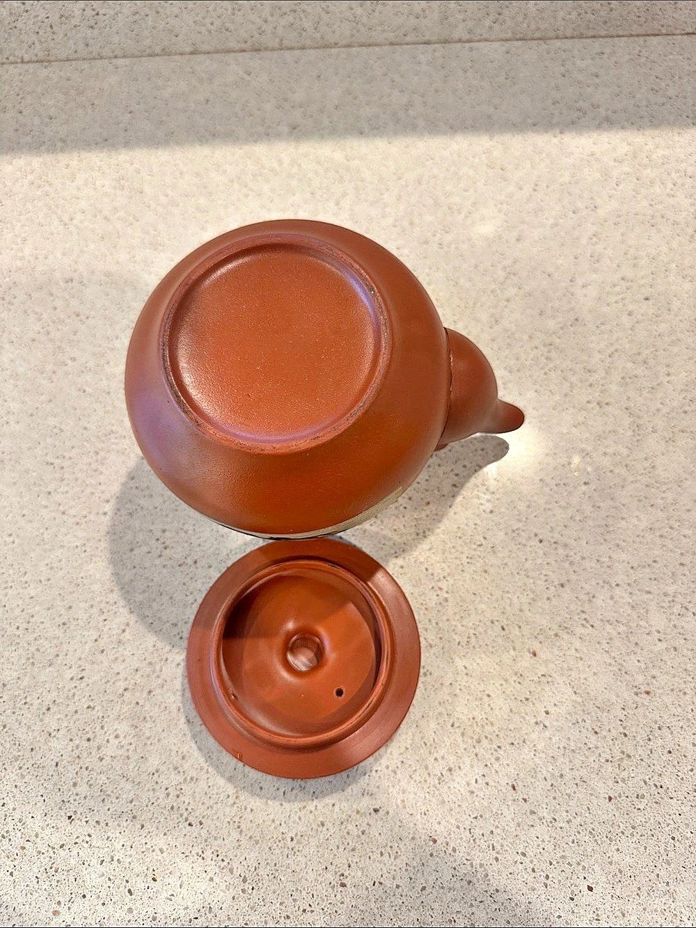 Burnt Orange and Cream Japanese Cherry Blossom Teapot with Strainer - Picture 9 of 9